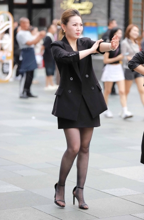 韵味黑丝西服套装 8P